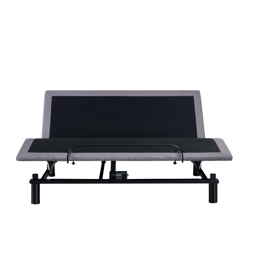 The Serene Plus adjustable bed base showcasing its independent dual-zone back and leg massage mechanics with Wave Massage mode to accelerate athletic muscle recovery.
