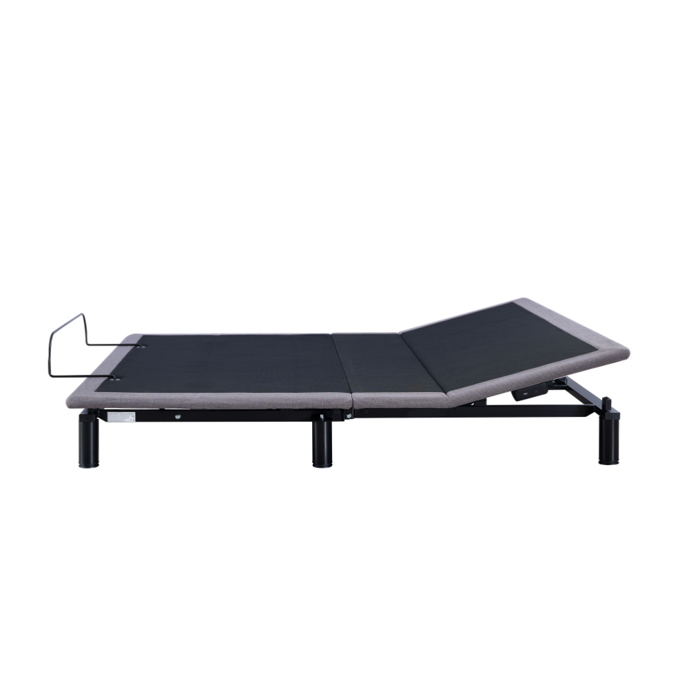 DeRUCCI Serene Plus electric adjustable slatted bed base constructed with high-durability plywood and a reinforced carbon steel frame for maximum luxury mattress support.
